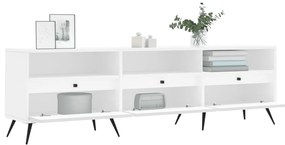 Mobile porta tv bianco 150x30x44,5 cm in legno multistrato