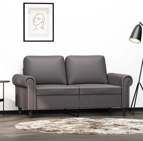 Divano A 2 Posti Grigio 120 Cm İn Similpelle /