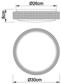 Globo 41749-12 - Plafoniera LED OVI LED/12W/230V