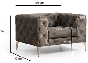 Poltrona antracite Como - Artie