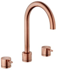 Rubinetto per lavabo a canna alta Tayrona rame spazzolato in ottone HUBER P 20.7 cm H 26 cm