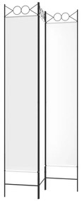 Divisorio a 3 pannelli bianco 120x220 cm in tessuto