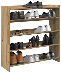Scarpiera Rovere Artigianale 80x25x81 Cm İn Legno Multistrato /