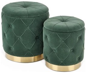 SET 2x Tabacco POLLY diametro 40/44 cm verde/oro