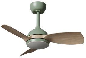 Ventilatore da soffitto Sunset verde, Ø 75 cm, CCT, dimmerabile, SULION IP20