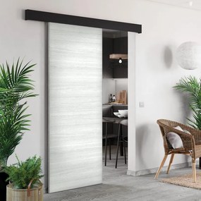 Porta scorrevole Rail, L 93 x H 212 cm, con binario Atelier nero