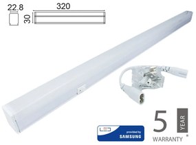 Plafoniera Tubo Led T5 30cm 4W Neutro 4000K Lineare Raccordabile Allungabile Chip Smd Samsung SKU-21690