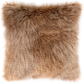 Federa in pelliccia sintetica marrone, 45 x 45 cm - Tiseco Home Studio