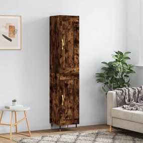 Credenza Rovere Fumo 34,5x34x180 Cm İn Legno Multistrato /