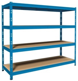 Scaffale in kit 4 ripiani Maximo L 210 x P 70 x H 180 cm blu, portata per ripiano 450 kg