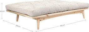 Divano letto in velluto a coste senape 190 cm Folk - Karup Design