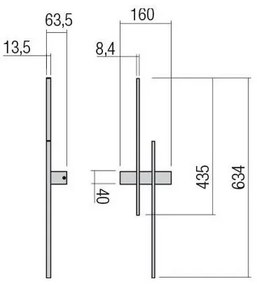 Redo 01-2746 - Lampada da parete LED TANGENT LED/13W/230V CRI 90 bianca