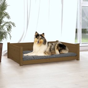 Cuccia per cani miele 95,5x65,5x28cm in legno massello di pino