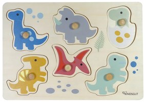 Puzzle in legno (6 pezzi) Dinosaurs - Kindsgut