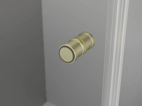 Mexen Mist-F Duo cabina doccia pieghevole 90 x 90 cm, trasparente, oro spazzolato - 8A6-090L-090P-55-00