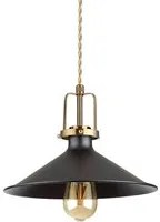 Sospensione Industrial-Minimal Eris-3 Metallo Nero 1 Luce E27