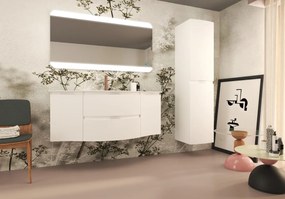 Mobile da bagno sospeso sotto lavabo L 69 x H 48 x P 51 cm bianco laccato opaco, 2 cassetti BADEN HAUS Vague