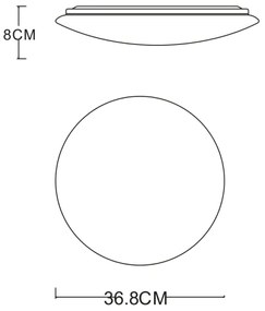 GLOBO 483888-24 - Plafoniera LED PIERRE 1xLED/24W/230V