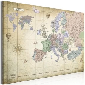 Quadro  Map of Europe (1 Part) Wide  Larghezza x Altezza Home decor 120x80