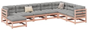 Set divani da giardino 8 pz in legno massello abete douglas