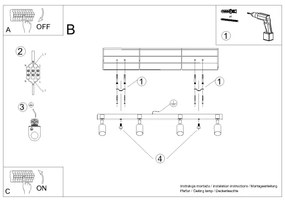 Sollux SL.1346 - Faretto FAGER 4xGU10/10W/230V nero