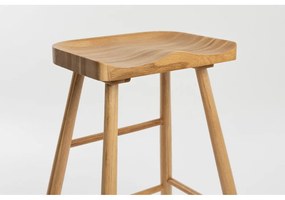 Sedia da bar di colore naturale in rovere massiccio (altezza della seduta 65,5 cm) Vander – White Label