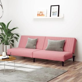 Divano Letto A 2 Posti Rosa İn Velluto /