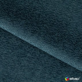 Divano angolare blu allungabile/con contenitore (con penisola a destra/con chaise lounge) con rivestimento in bouclé Felro – ELTAP