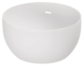 Lavabo D'Appoggio 40x20 Cm Azzurra Ceramica "Elegance Circle" Bianco Lucido