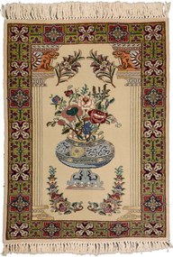 Tabriz Tappeto 70 x 90 Beige (Iran) Annodato A Mano