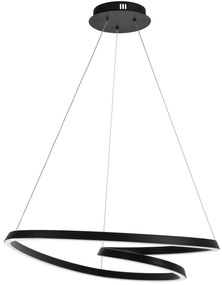 Lampada Da Soffitto Pensile Ring Moderno LED+Telecomando APP796-cp Cromo