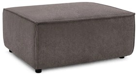 Poggiapiedi grigio tortora con rivestimento in velluto a coste Nihad – Bobochic Paris