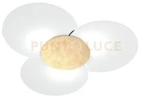 Clover applique-plafoniera d.45 cm 3 luci foglia oro 1114-45-fo