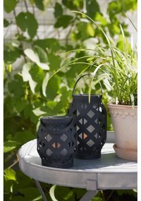 Lanterna nera Lanterna, altezza 16 cm Flame - Star Trading