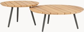 Set di 2 tavolini da giardino in legno di teak Ivissa