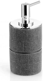 Dispenser sapone liquido grigio Gedy serie Petra in resina