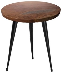 Tavolino legno scuro ⌀ 45 cm DETAH Beliani