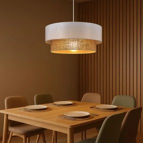 Lampadario BORHO su cavo 1xE27/60W/230V bianco/iuta