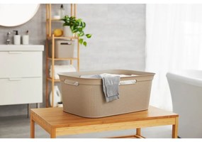 Cesto portabiancheria in plastica beige 41 l Brisen - Rotho