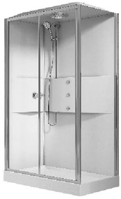 Cabina doccia multifunzione 2 lati 1 fisso e 1 scorrevole reversibile 80x120xh226 cm