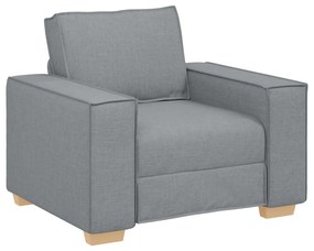 Set di divano 3 pezzi con cuscini grigio chiaro