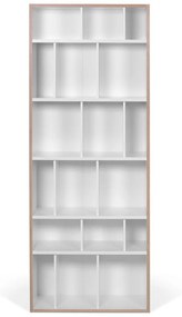 Libreria bianca con bordo in legno 72x188 cm Group - TemaHome
