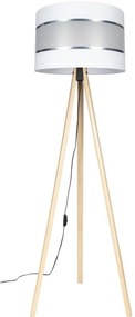 Lampada con piedistallo CORAL 1xE27/60W/230V beige/bianco/cromo