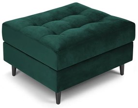 Pouf in velluto verde petrolio Santo - Milo Casa