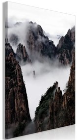 Quadro Fog Over Huang Shan (1 Part) Vertical  Colore bianco e nero, Dimensioni e Misure 60x90