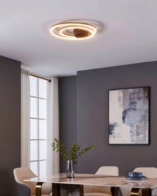 Plafoniera LED Ruotale Ø 45 cm nero IP20 bianco caldo, 4400 lumen EGLO