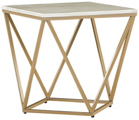 Tavolino beige/dorato 50 x 50 cm MALIBU Beliani