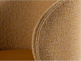 Poltrona color senape con rivestimento in velluto Inez – Micadoni