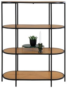 Libreria nera in rovere 36x111 cm Vita - House Nordic