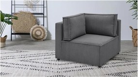 Modulo divano in velluto a coste variabile grigio scuro Nihad modular - Bobochic Paris